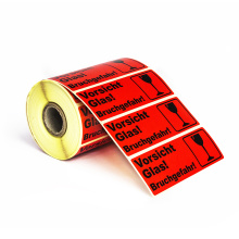 Fragile warning label sticker thermal trasnfer label